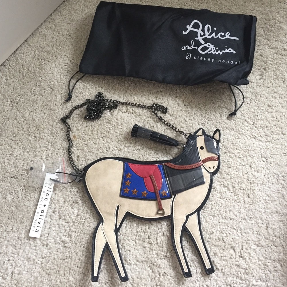 Alice + Olivia horse leather pouch/crossbody